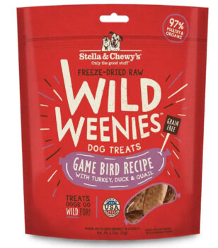 Stella & Chewy GF GAME BIRD Weenies, freeze-dried dog treats